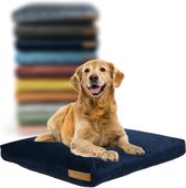 Rexproduct Hondenkussen - Hondenmand - Hondenbed met rits en wasbaar - Hondenkussens 60 X 70 CM - Manden & kussens 0 tot 80 kg - SoftPet Navy blauw