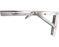 Tafelbladhouder Klapbaar Soft close - 150kg - Rvs 316 - Inklapbare plankdrager - Klapbare schapdragers