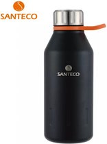 Santeco - Design Thermosfles - Kola - warm/koud - 350ml - dubbelwandig - Zwart