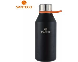 Santeco - Design Thermosfles - Kola - warm/koud - 350ml - dubbelwandig - Zwart