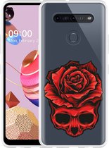 LG K51S Hoesje Red Skull - Designed by Cazy
