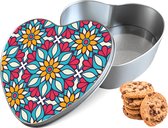 Boîte à biscuits Robust Mandala Heart - Boîte de rangement 14x15x5 cm