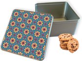 Biscuit Tin Mandala Hippie II Square - Boîte de rangement 20x20x10 cm