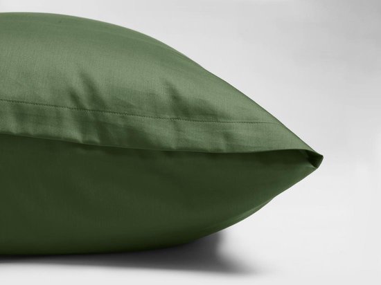 dekbedovertrek Yumeko coton satin mi olive 200x220 avec 2 taies 60x70 - Bio, eco & fairtrade