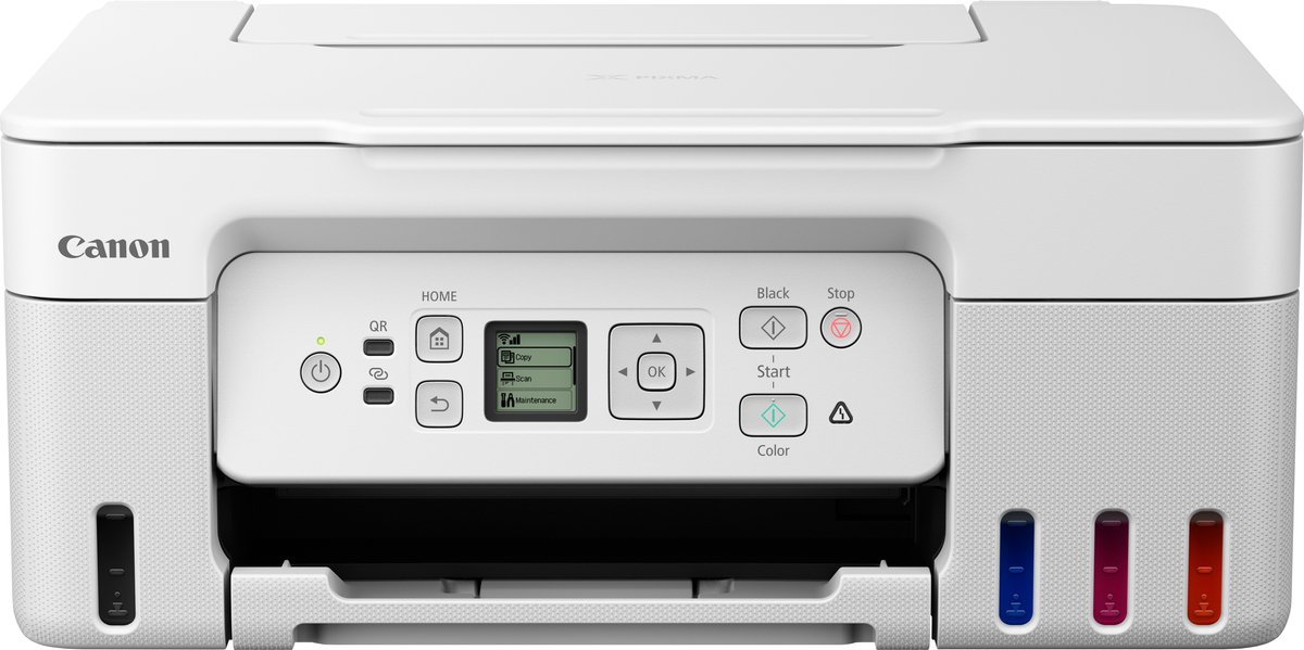Canon PIXMA G3571 Wireless 3-in-1 navulbare MegaTank-kleurenprinter (LCD, WiFi+USB, 4800dpi, 11ipm)