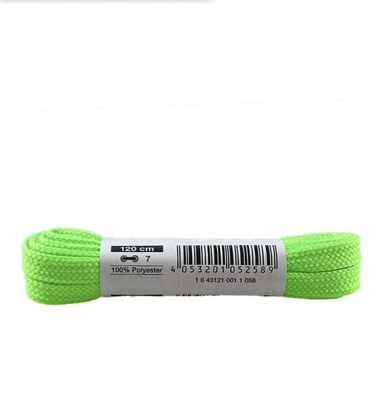 Bama Schoenveter - fluor groen - plat - sneaker - 120 cm