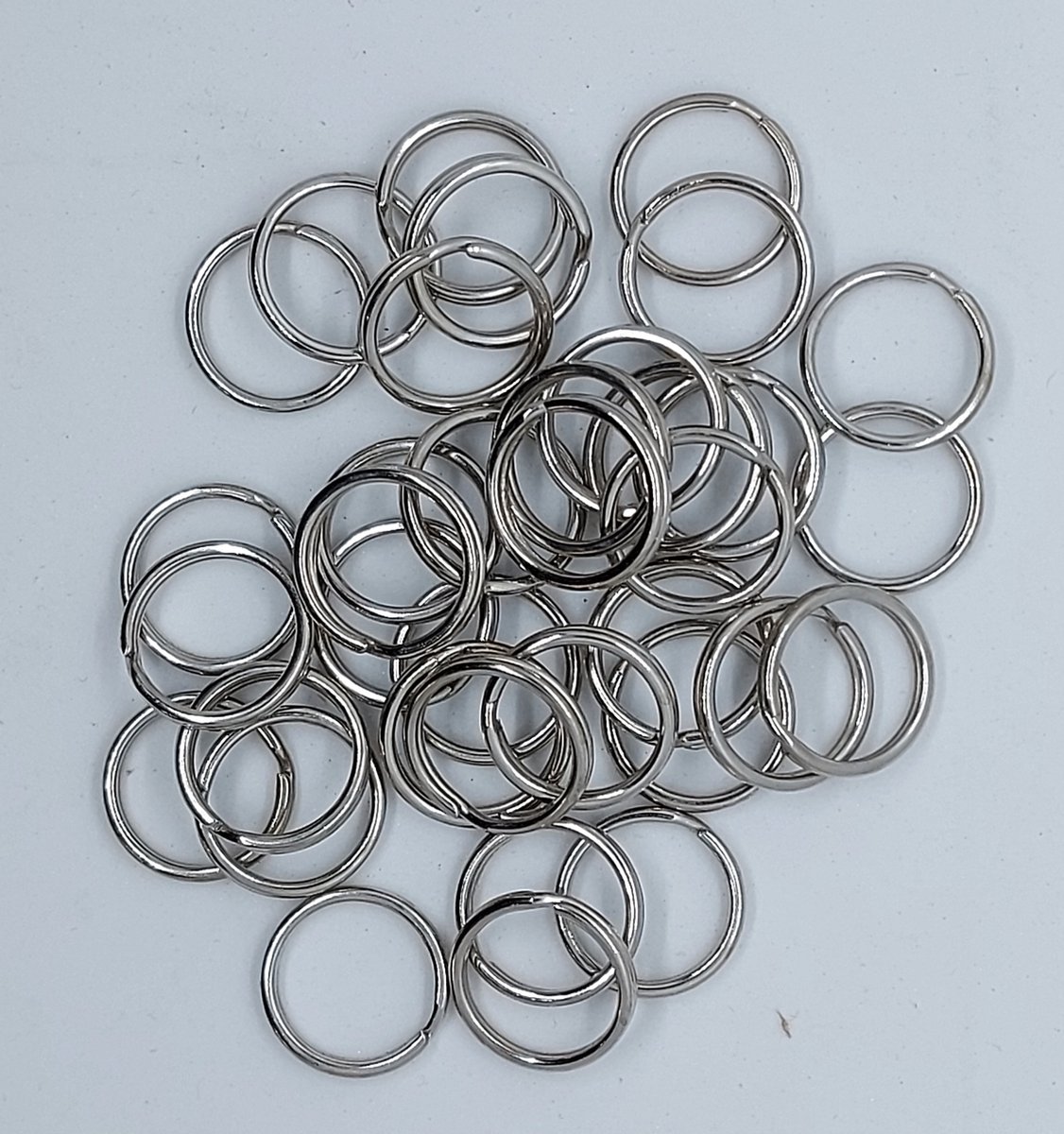 SLEUTELRING 14 MM - 50 STUKS - VERNIKKELD - GEHARD - SLEUTELHOUDERS - SPLITRINGEN - PROFI