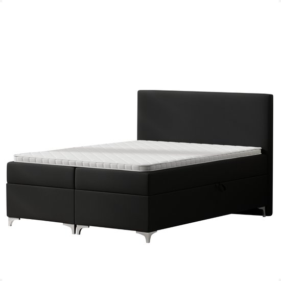WeSleepy® Ease Boxspring Bed - Inclusief opbergruimte - 160x200 - Inclusief Topmatras - Zwart