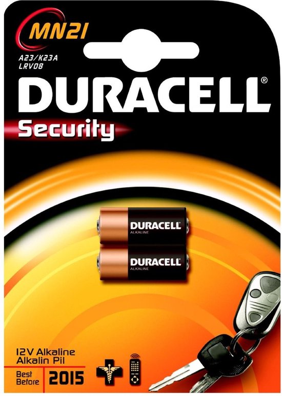 Haven bloed Het beste Duracell Specialty Alkaline MN21-batterij 12V, verpakking van 2 stuks (A23  / 23A /... | bol.com