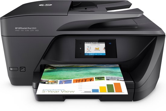 Hewlett-Packard HP OfficeJet Pro 6960 Printer - All-in-One - Wifi - Fax ...