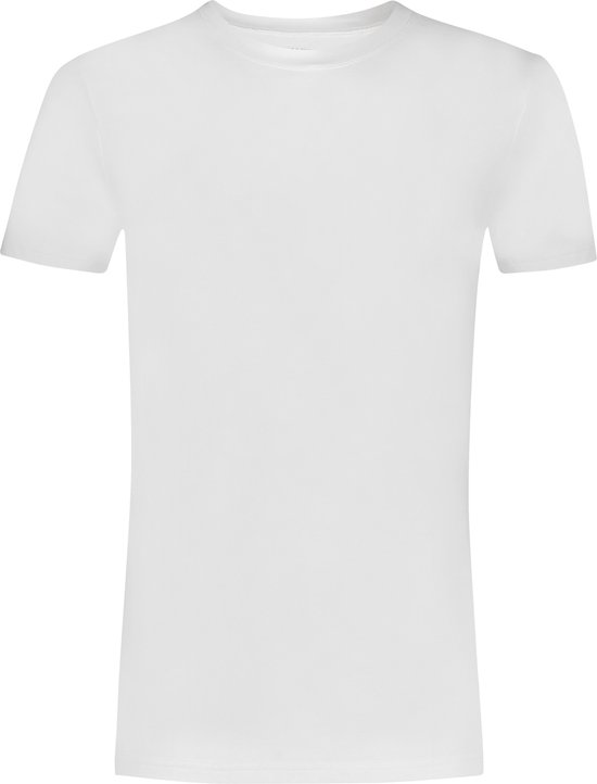 Basics t-shirt high neck wit 2 pack voor Heren | Maat L