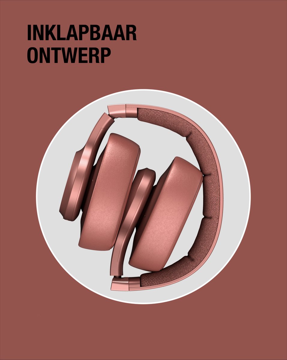 Fresh 'n Rebel Clam 2 - Over-ear koptelefoon draadloos - 80 uur batterijduur - Safari Red — afbeelding 4