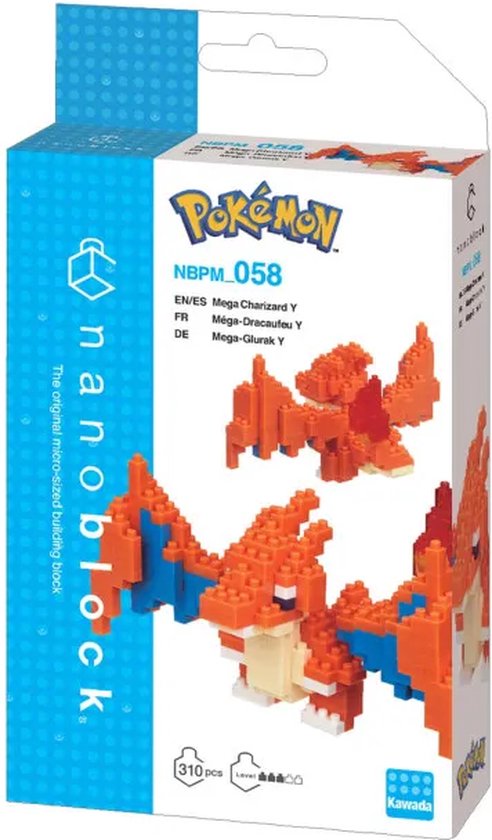 Nanoblock Pokemon Mega Charizard Y Mega Dracaufeu Y Mega-Glurak Y NBPM-058