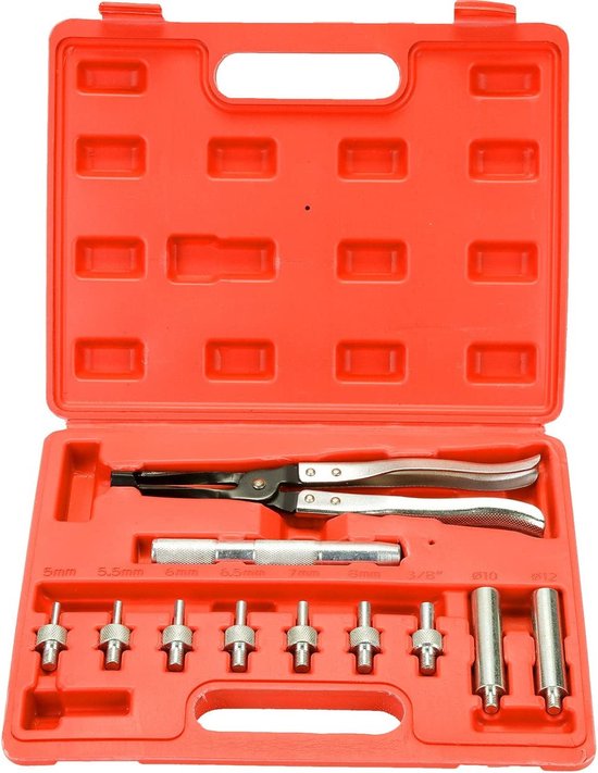 FreeTec 7 Piece Set Spring Tensioners for McPherson Strut Tensioning, Tieferlegung KFZ Universal Tool Set FreeTec 7 Piece Set Spring Tensioners for McPherson Strut Tensioning, Tieferlegung KFZ Universal Tool Set