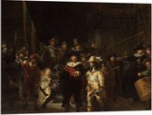 Acrylglas - De Nachtwacht, Rembrandt van Rijn, 1642 - Oude Meesters - 100x75 cm Foto op Acrylglas (Wanddecoratie op Acrylaat)