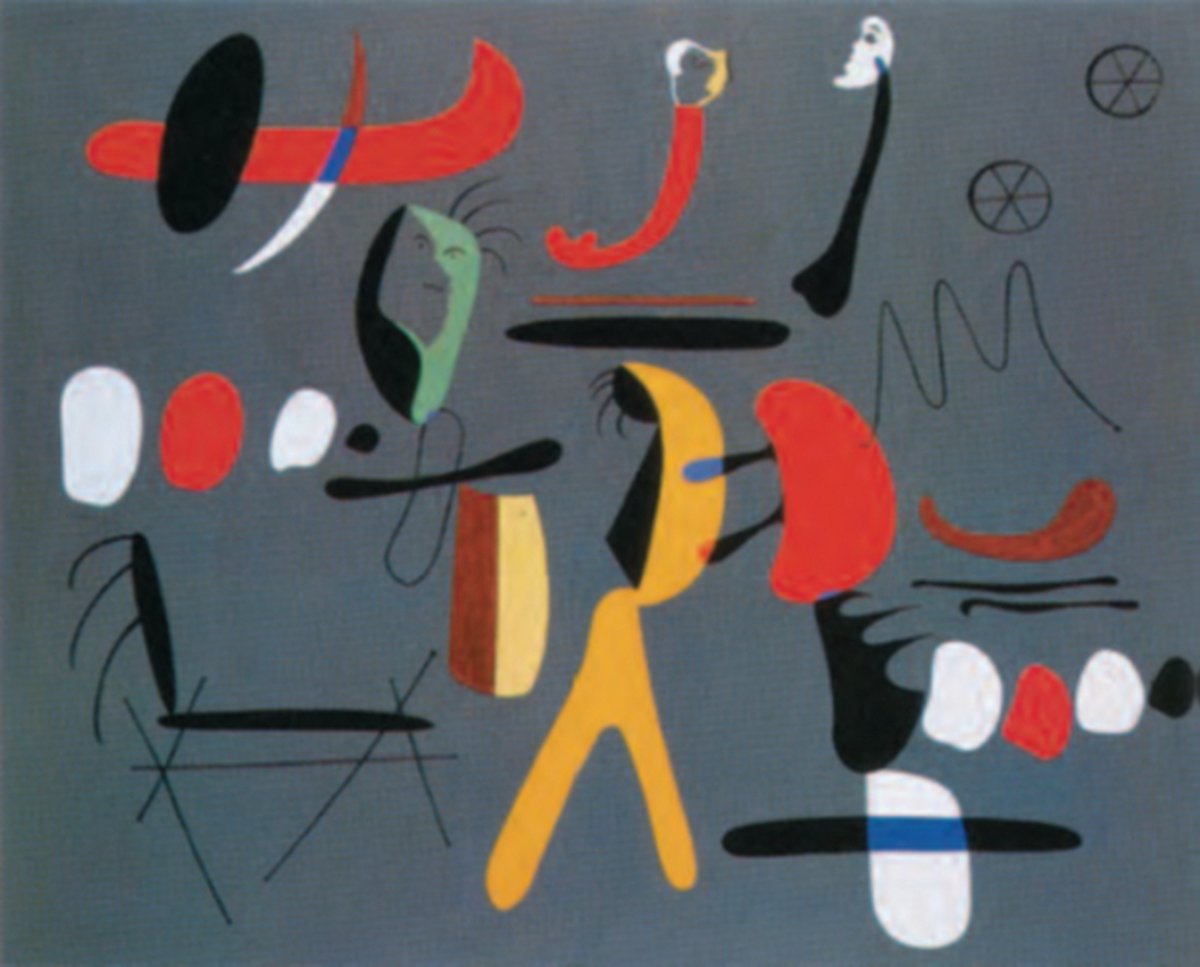 Catch Projecten Joan Miro - Peinture collage - Mini kunstposter - 24x30 cm Multicolor