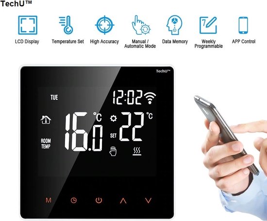 Slimme Thermostaat S2 – voor CV-ketel – App & Wifi | bol.com