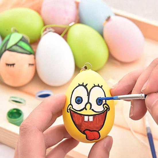 vrek Vluchtig Rommelig Paasei Decoraties Blank Wit Plastic Eieren Diy Pasen Craft Nep Eieren  Overschilderbaar... | bol.com