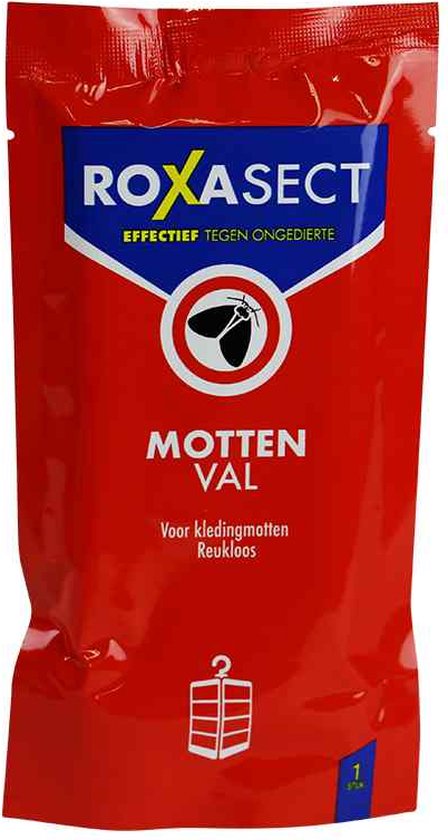 Roxasect Mottenval Val - Voor kledingmotten - Lokt en doodt mannelijke kledingmotten - Langdurige werking - Ongedierteval - 1 stuk