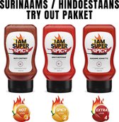 I am Superspicy - Surinaams/Hindoestaans try out pakket - Roti Chutney, Spicy Ketchup & Madame Jeanette - Hete sauzen