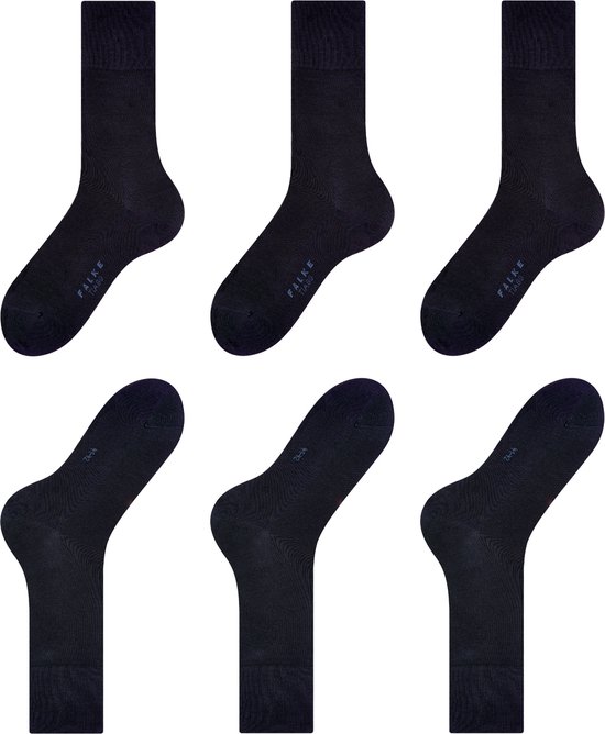 FALKE Tiago Lot de 3 paires de chaussettes Business & Casual en Katoen biologique pour homme Bleu - Chaussettes 44