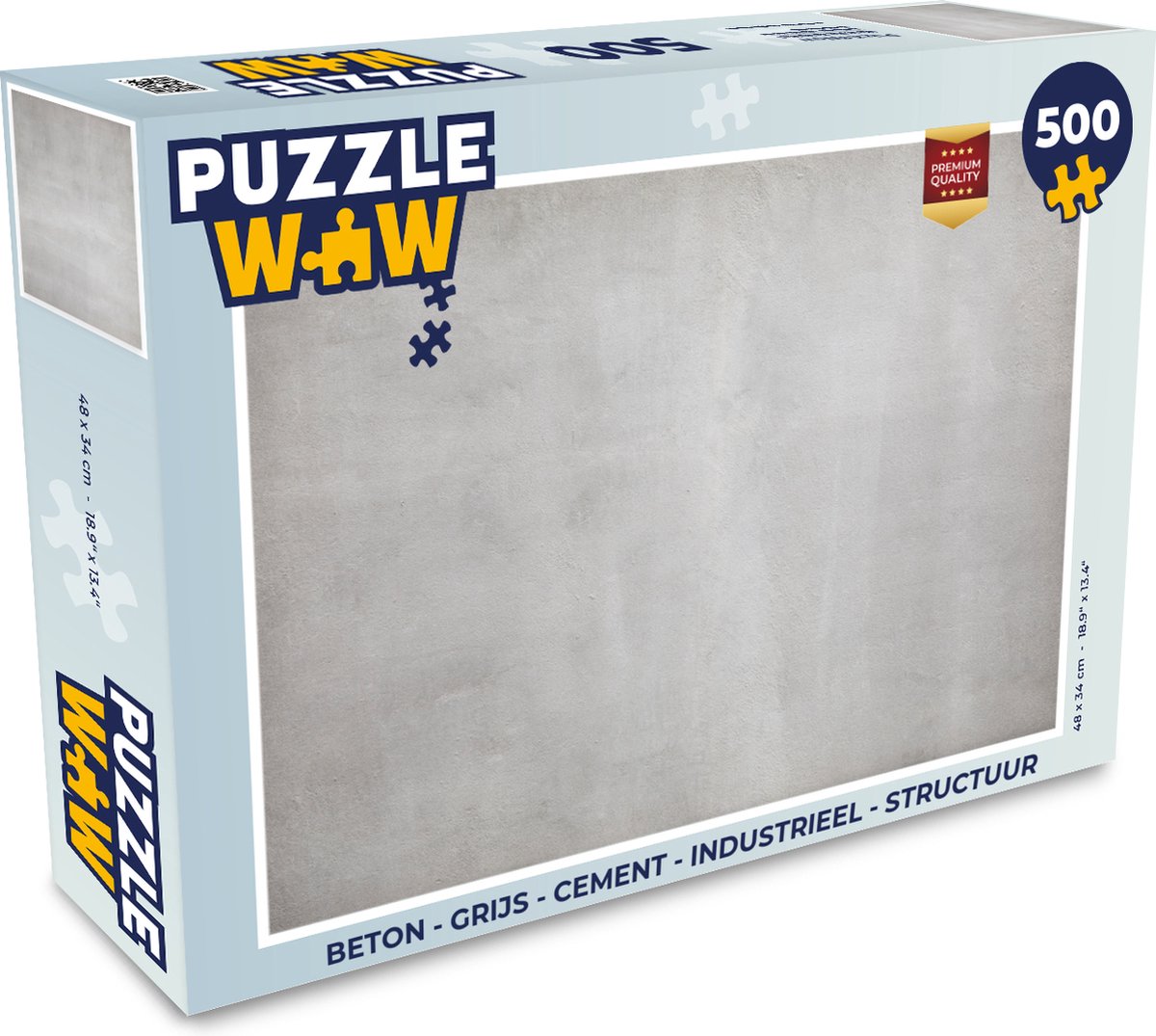 Puzzel Beton - Grijs - Cement - Industrieel - Structuur - Legpuzzel - Puzzel 500 stukjes