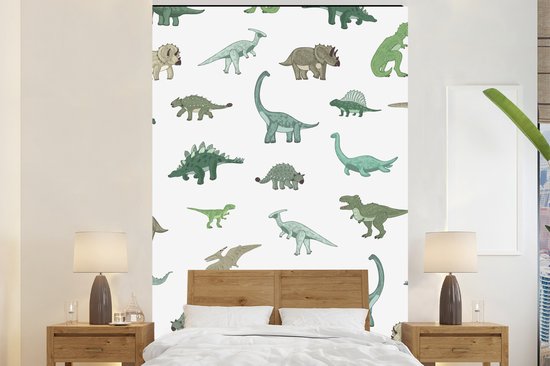 Papier peint - Papiers peints Papier peint photo' enfant - Dessin - Dinosaurus - Largeur 145 cm x Hauteur 220 cm