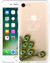 iPhone 7 Hoesje Peacock World - Designed by Cazy