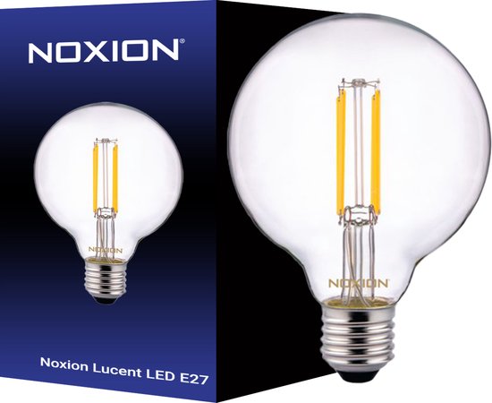 Noxion Lucent LED E27 Globe Filament Helder 95mm 7.3W 806lm - 827 Zeer Warm Wit | Vervangt 60W.