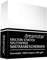 Dreamstar Hoeslaken Splittopper Molton Stretch de Luxe 280 gr 120x200 t/m 140x220