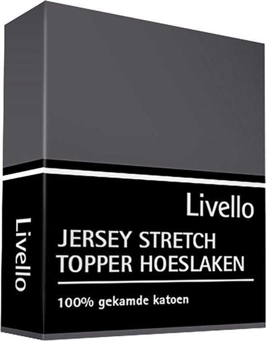 Livello Hoeslaken Jersey topper Dark Grey 90x200/210