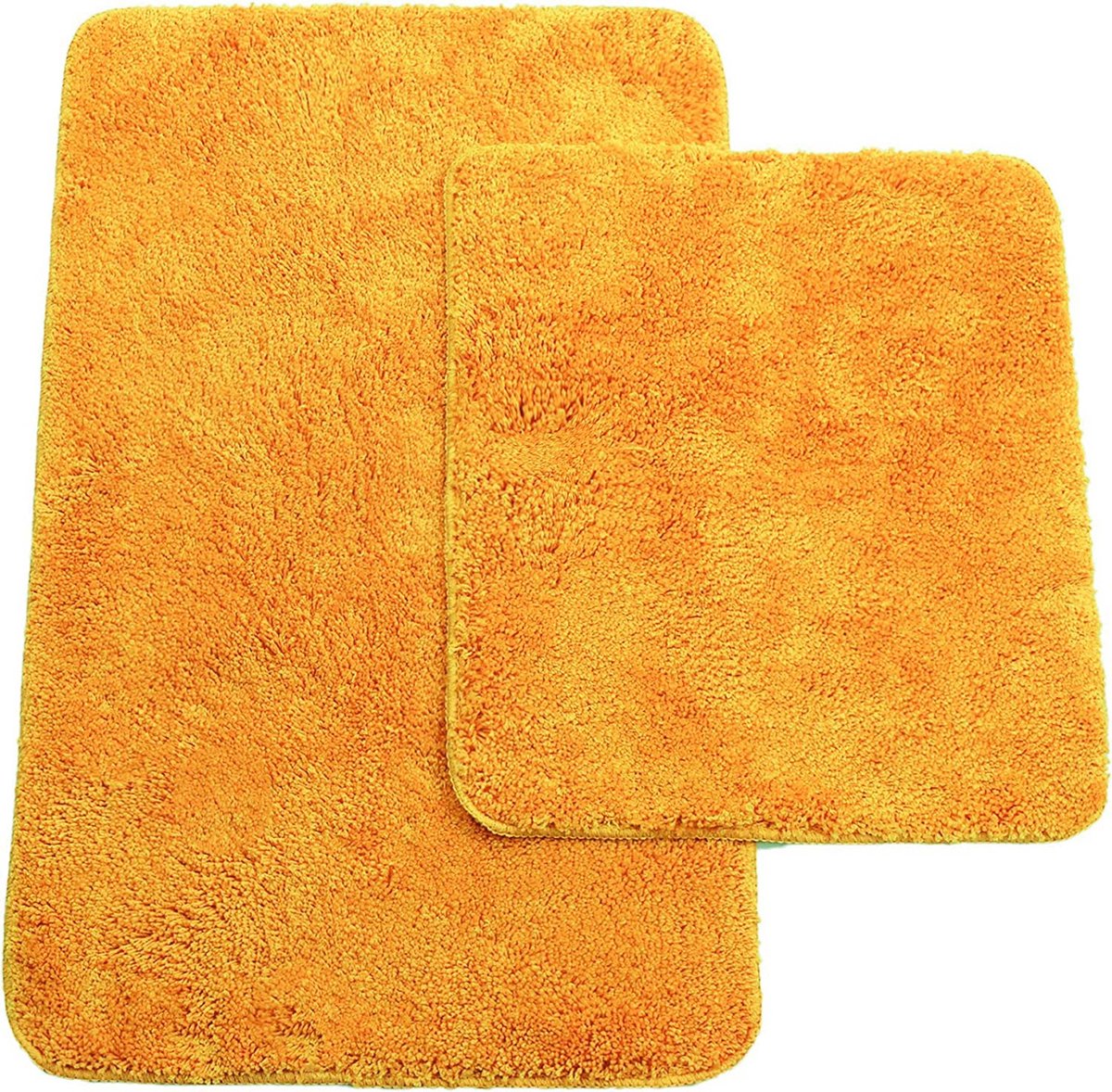 AIQII Badmatten, set van 2, antislip, microvezel, 50 x 80 cm en wc-mat 50 x 60 cm, wasbaar