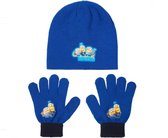 Winter -Minions -set- blauw voor kinderen- muts en handschoenen - Hondenbrigade winterkleding accessoires
