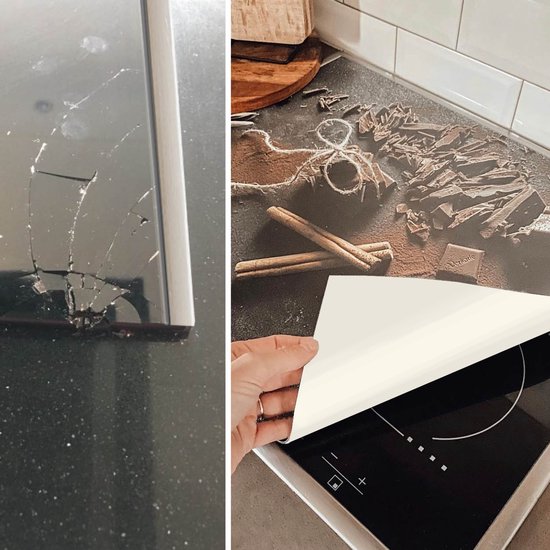 Protection induction 59x52 - plaque de recouvrement tapis induction - Dietrix Protection plaque de cuisson - DELUXE - Hexagone - Imprimé marocain gris