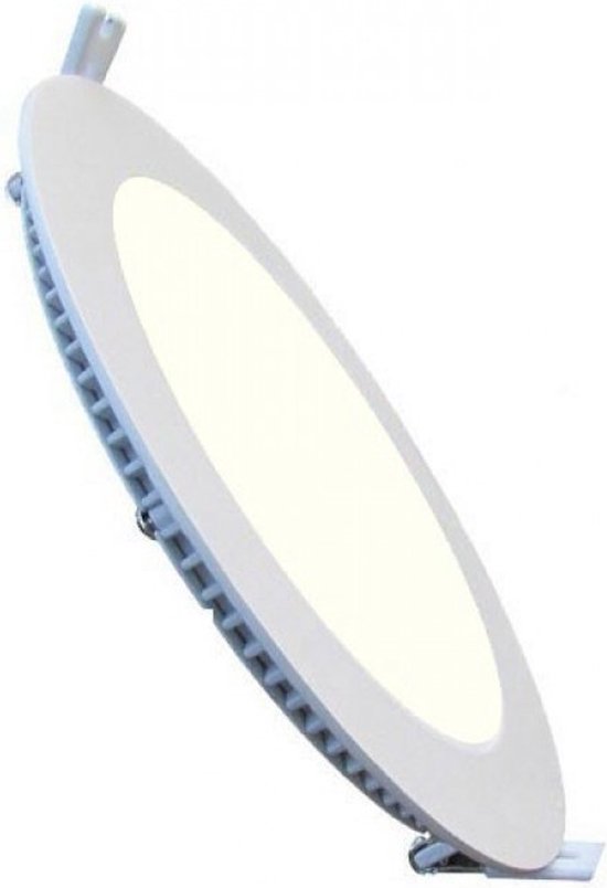 Downlight LED Slim - Encastré Rond 15W - Blanc Naturel 4200K - Aluminium Blanc Mat - Ø195mm