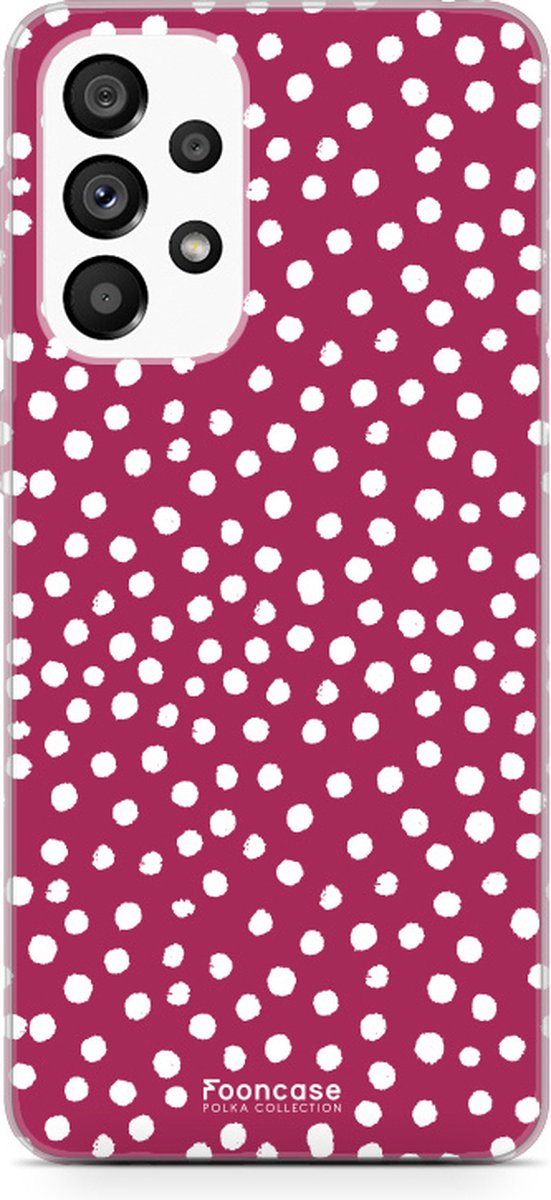 Samsung Galaxy A53 hoesje TPU Soft Case - Back Cover - POLKA / Stipjes / Stippen / Rood