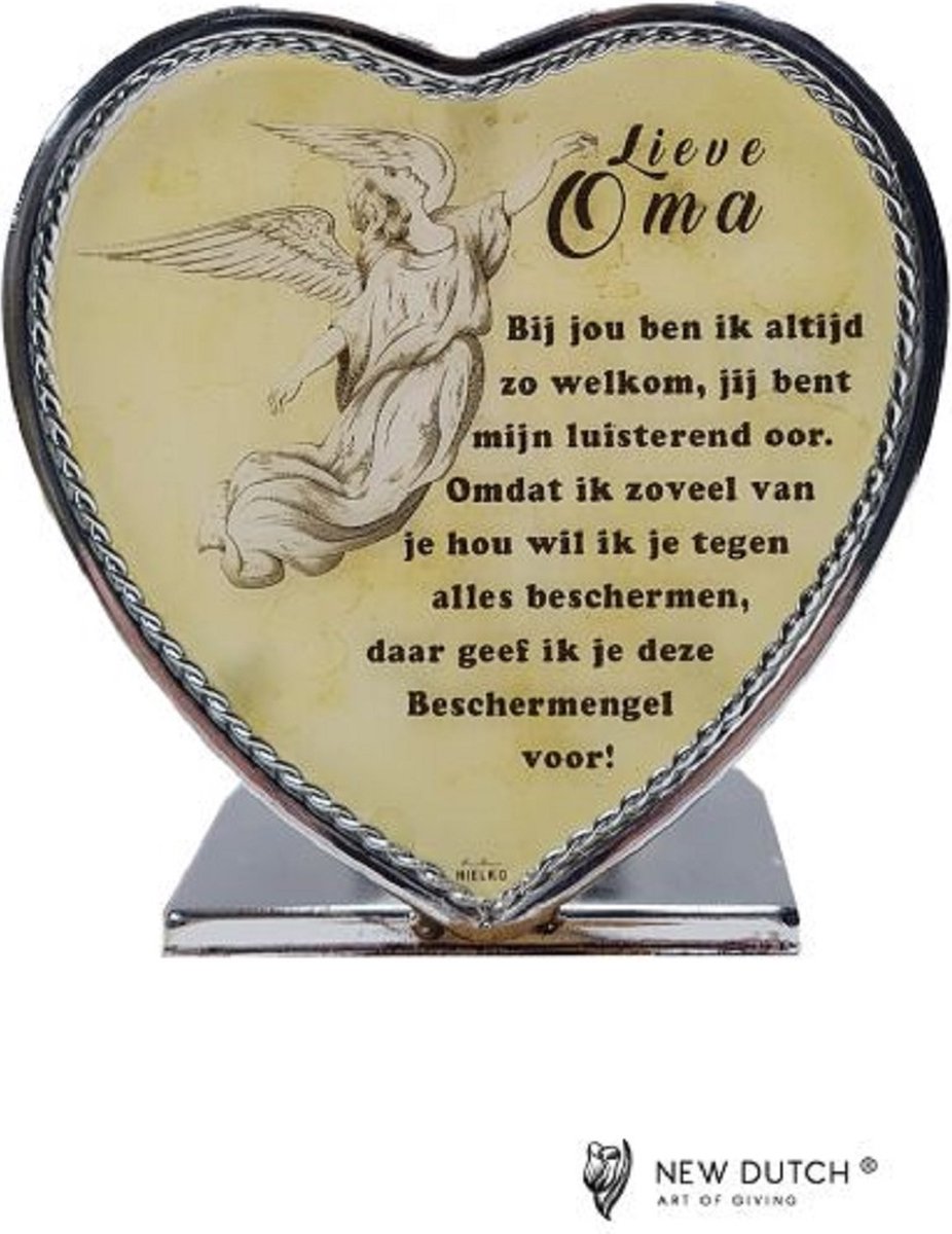 600663 Beschertmengel theelichthouder "Lieve Oma"