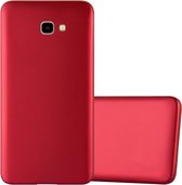 Cadorabo Hoesje geschikt voor Samsung Galaxy J4 PLUS in METALLIC ROOD - Beschermhoes gemaakt van flexibel TPU silicone Case Cover