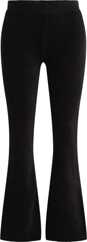 WE Fashion Dames flared legging van ribstof - Curve