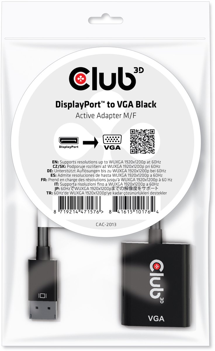 Club 3D DisplayPort 1.1 naar VGA Active Adapter
