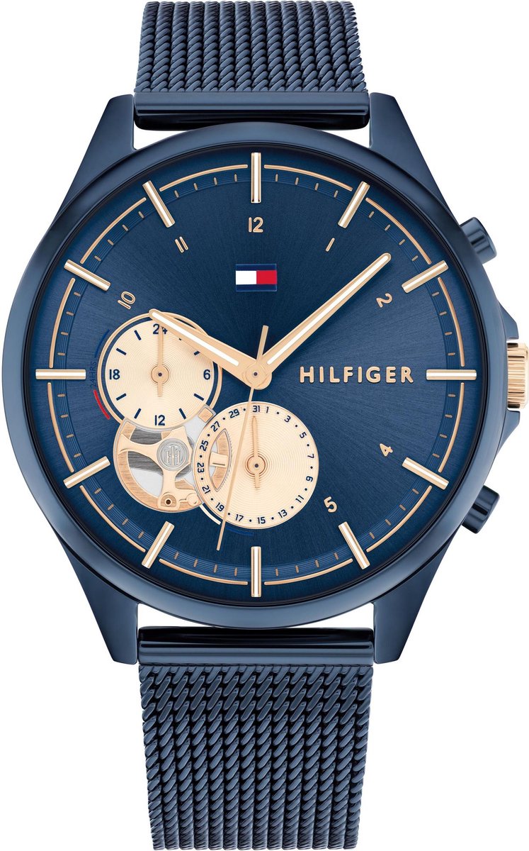 Tommy Hilfiger Dames horloge analoog quartz One Size Blauw 32019119