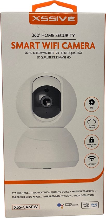 360°SMARTWIFICAMERA Xssive Smart Wifi Camera - 360° home security - Cloud opslag - 10M