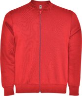 Rode jas van geborstelde fleece en opstaande kraag model Elbrus merk Roly maat M