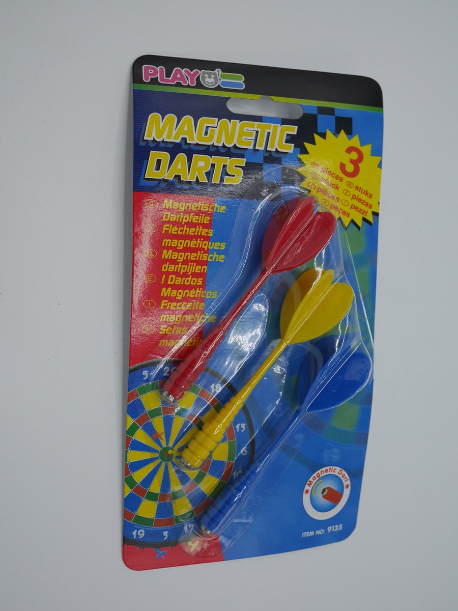 Magnetische dartpijlen van Playgo 6 stuks.