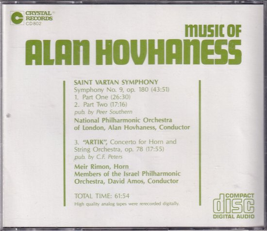 Music of Alan Hovhaness - National Philharmonic Orchestra of London o ...