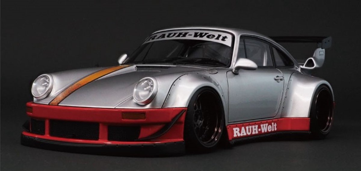 Ignition Models Porsche 964 RWB Rood/Zilver 1:18