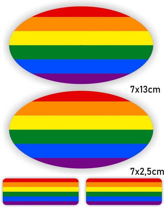 Regenboogvlag lgbt auto stickers