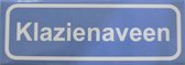 Panneau de nom de lieu aimant pour réfrigérateur Klazienaveen.