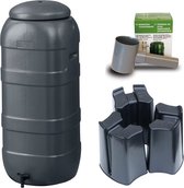 Harcostar Barrel Rainsaver - Anthracite 100 L + Pied + Remplissage automatique