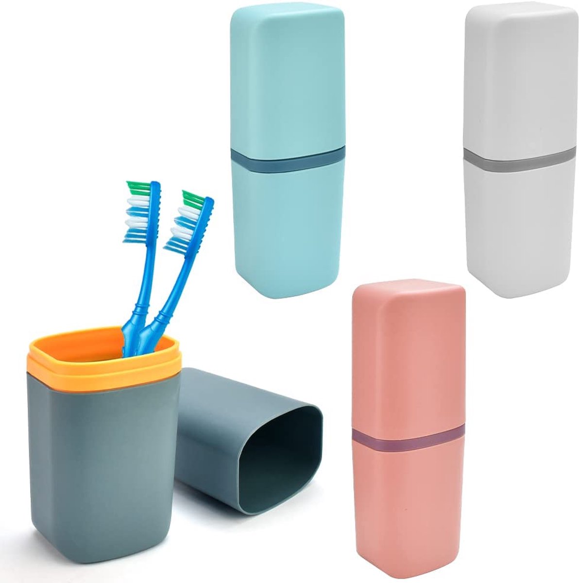 Brosse à Dents Tasse pour Voyage Portable Porte-Brosse à Dents Voyage Brosse  à Dents étui Brosse à Dents Tasse étui Voyage Brosse à Dents boîte pour  Camping Maison Affaires Voyage randonnée 